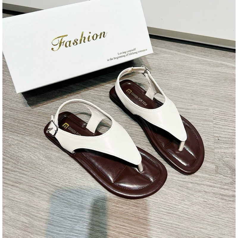 SANDAL SỎ NGÓN NỮ CHẤT DA MỀM HÀNG QC FULLBOX - GIÀY DÉP QUỲNH PÉ