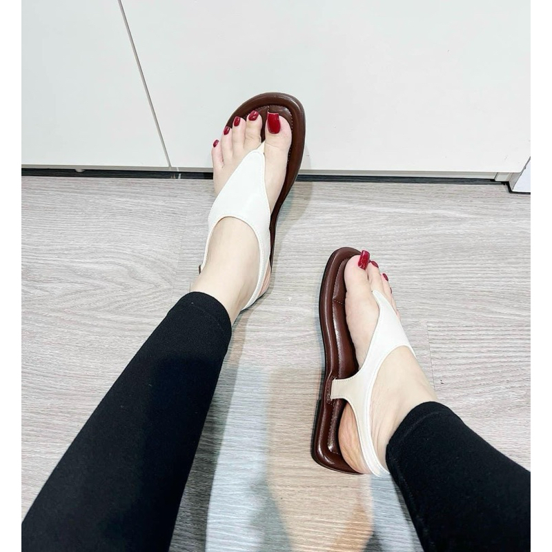 SANDAL SỎ NGÓN NỮ CHẤT DA MỀM HÀNG QC FULLBOX - GIÀY DÉP QUỲNH PÉ