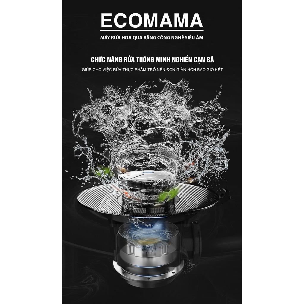 Máy Rửa Thực Phẩm EC-11S ECOMAMA Công Nghệ Siêu Âm, Ozone, UV và Tuần hoàn nước Tác Dụng Khử Độc, Tiệt Trùng