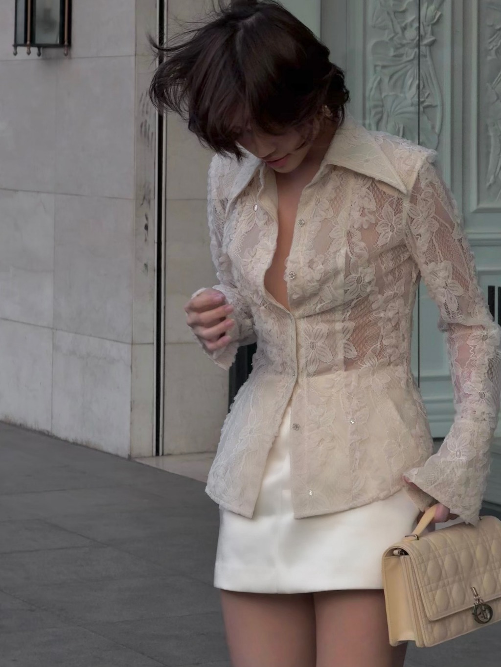 Ảnh Áo sơ mi Grace Lace Shirt HUONG BOUTIQUE HBSM1126 2