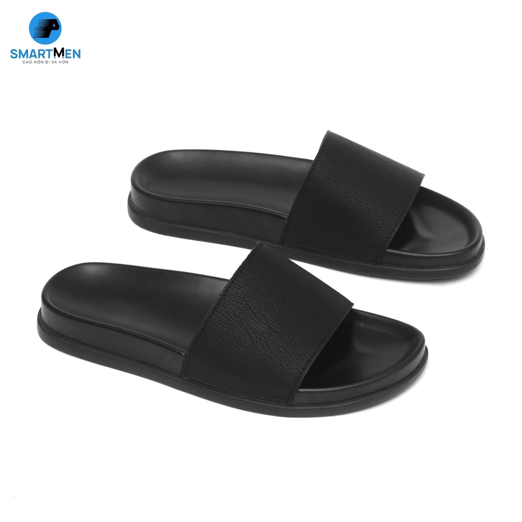 Ảnh Dép nam quai ngang Da cao cấp SMARTMEN DC-11 Đen 4