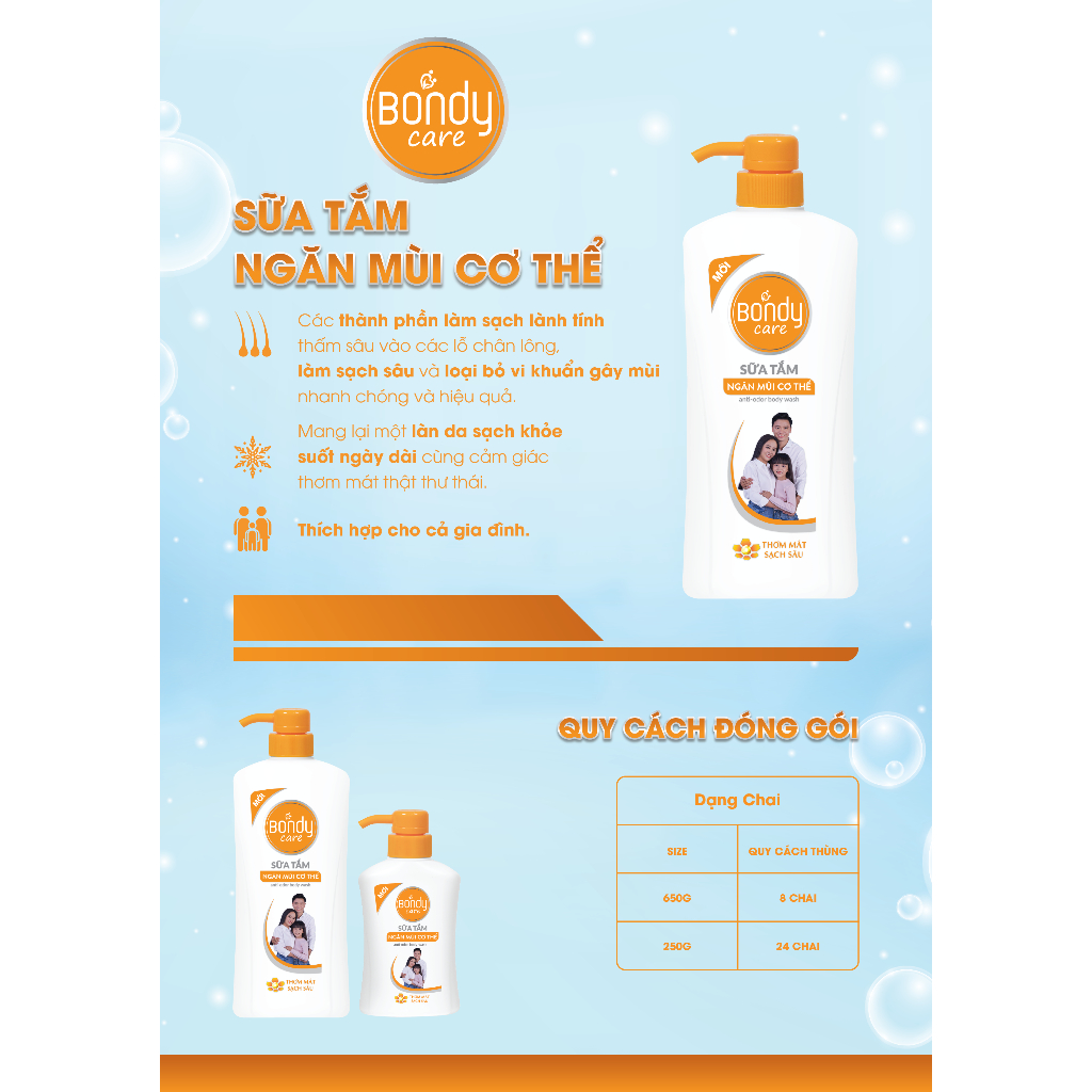 Ảnh Sữa tắm ngăn mùi cơ thể Bondy Care, sữa tắm ngăn mùi lưu hương thơm tự nhiên Z0902 650g - Lixco Việt Nam 2
