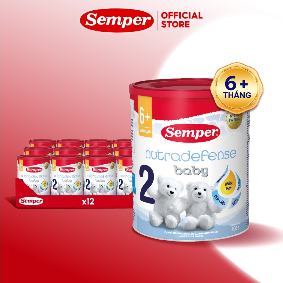 Thùng 12 hộp Sữa bột Semper Nutradefense Baby 2 400g/hộp | Shopee Việt Nam
