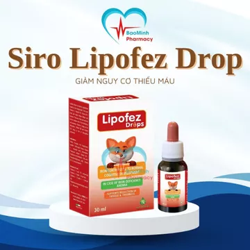 Siro Sắt Hữu Cơ Lipofez Drop Nhập Khẩu Chính Hãng Bổ Sung Sắt Acid Folic Giảm Nguy Cơ Thiếu Máu