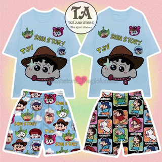Bộ Đùi Mặc Nhà Cartoon Hoạt Hình Cushin Cậu Bé Bút Chì Nhiều Mẫu phom rộng Unisex Freesize 38-68kg TUEANHSTORE