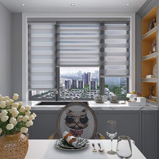 OOKAS Rèm Cửa Sổ Rèm Cầu Vồng Hàn Quốc Rèm cuốn Chống Nắng hai lớp rèm Phong Cách Hiện Dại