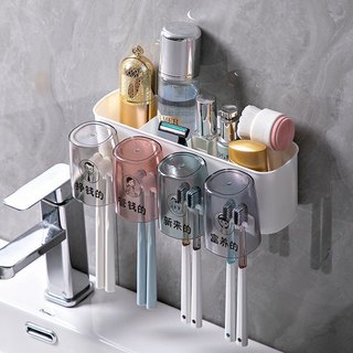 Kệ bàn chải đánh răng 4 cốc, Kệ nhà tắm dán tường