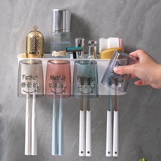 Kệ bàn chải đánh răng 4 cốc, Kệ nhà tắm dán tường