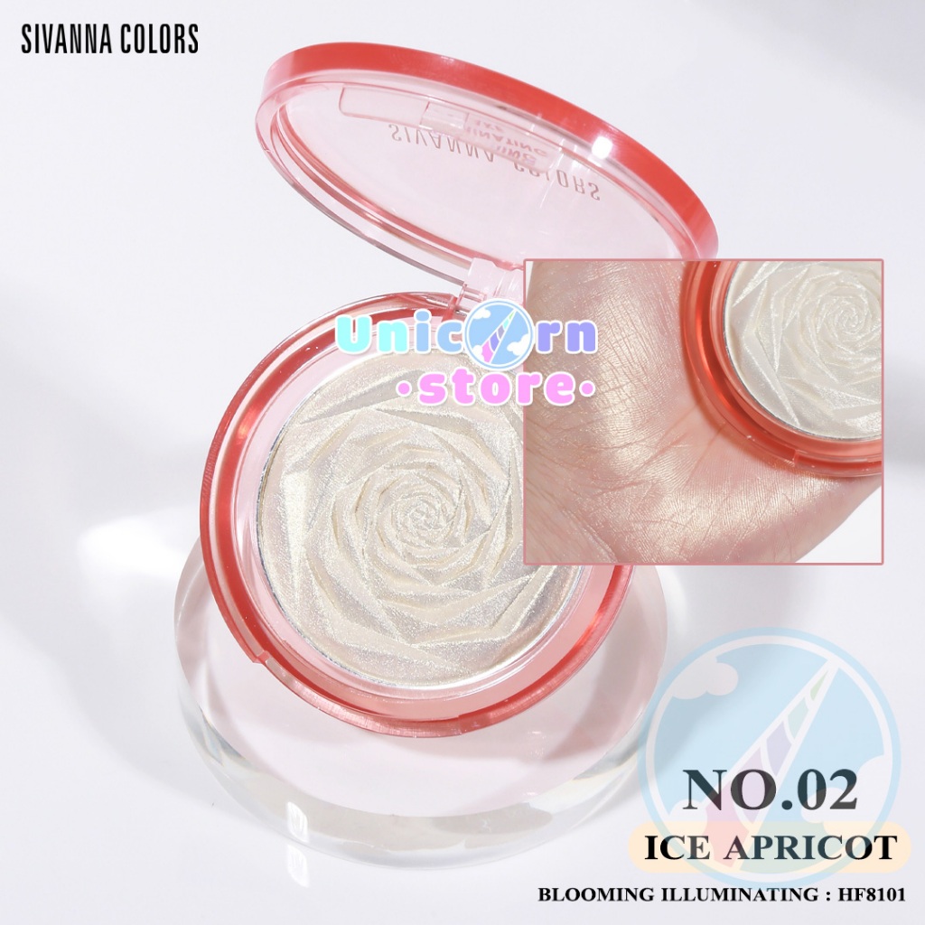Phấn Highlight Bắt Sáng Sivanna Colors Blooming Illuminating Bake HF8101