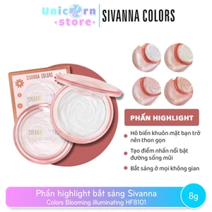 Phấn Highlight Bắt Sáng Sivanna Colors Blooming Illuminating Bake HF8101