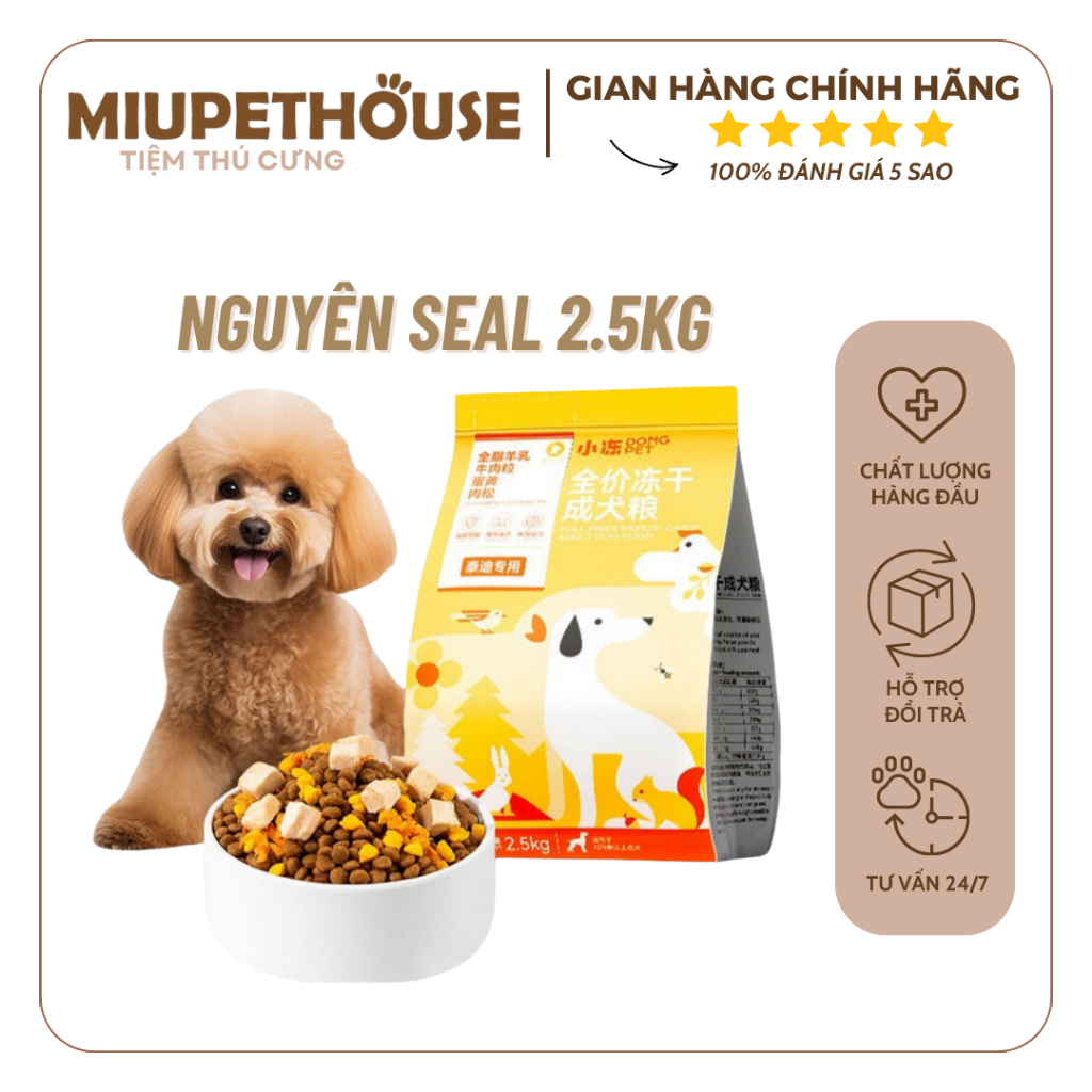 Hạt cho chó DONGPET mix cùng thịt sấy khô cao cấp chuyên dành cho chó ...