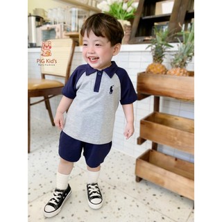 Bộ Polo thêu ngựa năng động cho bé 1-6 tuổi (9-23kg) N0123