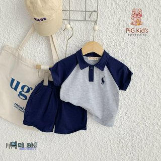 Bộ Polo thêu ngựa năng động cho bé 1-6 tuổi (9-23kg) N0123