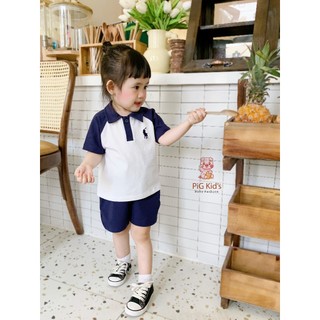 Bộ Polo thêu ngựa năng động cho bé 1-6 tuổi (9-23kg) N0123