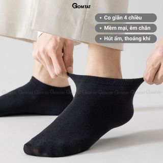 [FLASHSALE] Set 10 đôi tất cổ ngắn GOMTAT, chất liệu cotton thoáng mát mùa hè, unisex - KOL-CB023