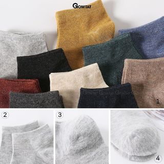 [FLASHSALE] Set 10 đôi tất cổ ngắn GOMTAT, chất liệu cotton thoáng mát mùa hè, unisex - KOL-CB023