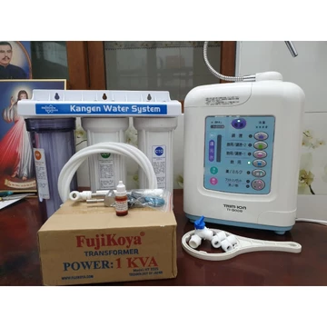 Full Bộ Đầy Đủ Máy Lọc Nước Điện Giải Trim Ion Ti9000 (GỒM MÁY, BỘ TIỀN LỌC 3 CẤP, BIẾN ÁP, VÒI, TEST pH)