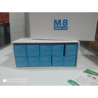 Combo 10 Rơ le 5 chân M8 UUS 100A điện 12v và 24v màu xanh.