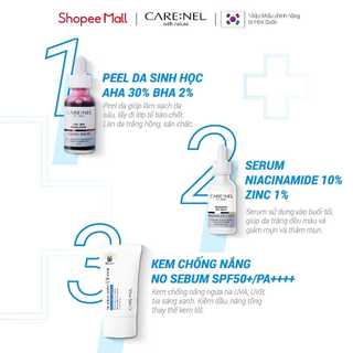 Serum dưỡng trắng da ngừa thâm nám Care:Nel Niacinamide Zinc Serum 30ml