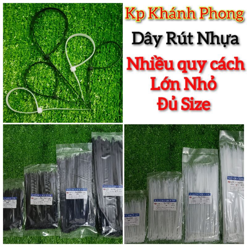 Dây Rút Nhựa trắng đen bảng 7.6li x300 & 400 & 500 & 600 | Shopee Việt Nam