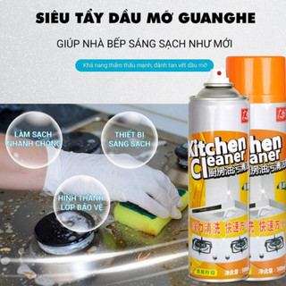 Bình xịt vệ sinh nhà bếp đa năng KITCHEN Cleaner, loại bỏ dầu mỡ và vết bẩn ngay lập tức, loại bỏ mảng bám siêu sạch đ