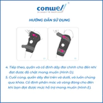 Đai cố định đầu gối - Bó gối đai dán không nẹp hỗ trợ khớp đầu gối co dãn đai thun bó đầu gối chính hãng Conwell 5750 — ảnh 6