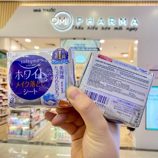Khăn Ướt Tẩy Trang Dưỡng Trắng Da Softymo Kosé Nhật Bản (Gói Refill 52 Miếng)