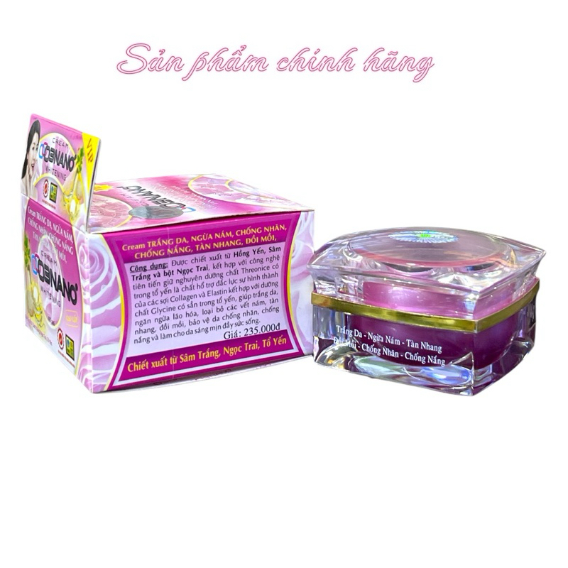 Kem O3NANO trắng da, ngừa nám, chống nhăn, chống nắng, tàn nhang, đồi mồi 20gram