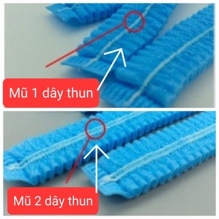 -1 BỊCH 100 MŨ Y TẾ ĐA DẠNG MÀU SẮC LÁ, MŨ TRÙM TÓC, MŨ CON SÂU SIÊU RẺ, SIÊU TIẾT KIỆM