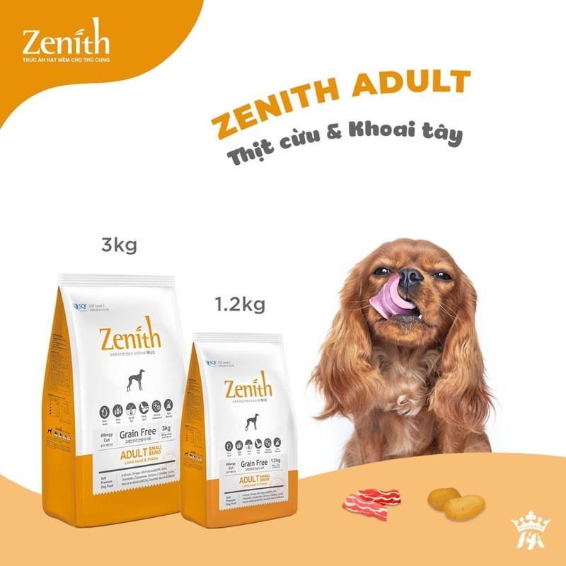 Thức Ăn Hạt Mềm Zenith Cao Cấp Cho Chó Trưởng Thành - Hỗ Trợ Tiêu Hoá