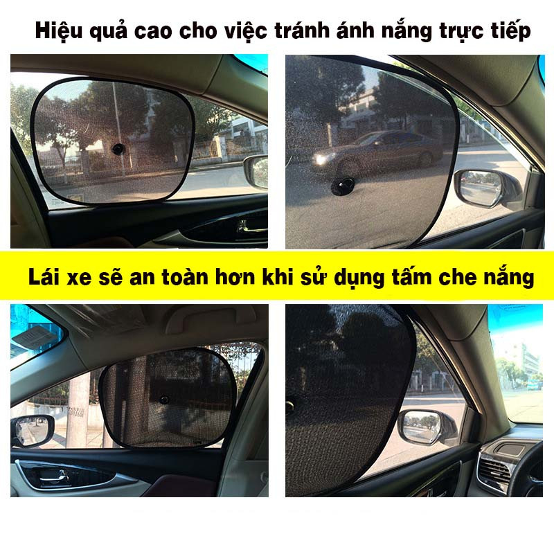 Tấm Che Nắng Ô Tô - Set 4 Tấm Che Nắng Cửa Xe Ô tô - Xe Hơi Chống Nhiệt - Tia UV Hiệu Quả