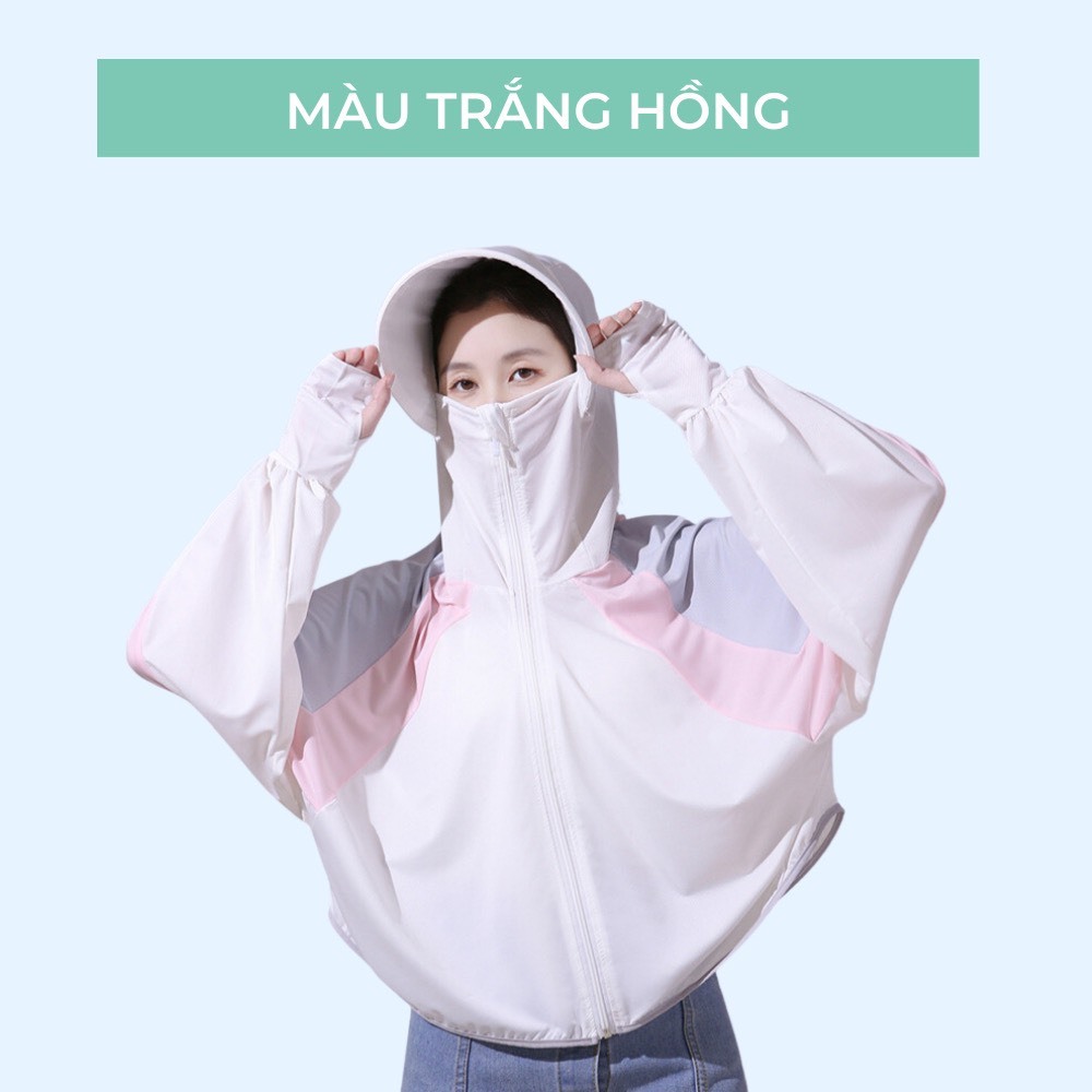 Ảnh Áo Khoác Chống Nắng Glandie Có Mũ Rộng Vành Cao Cấp 2