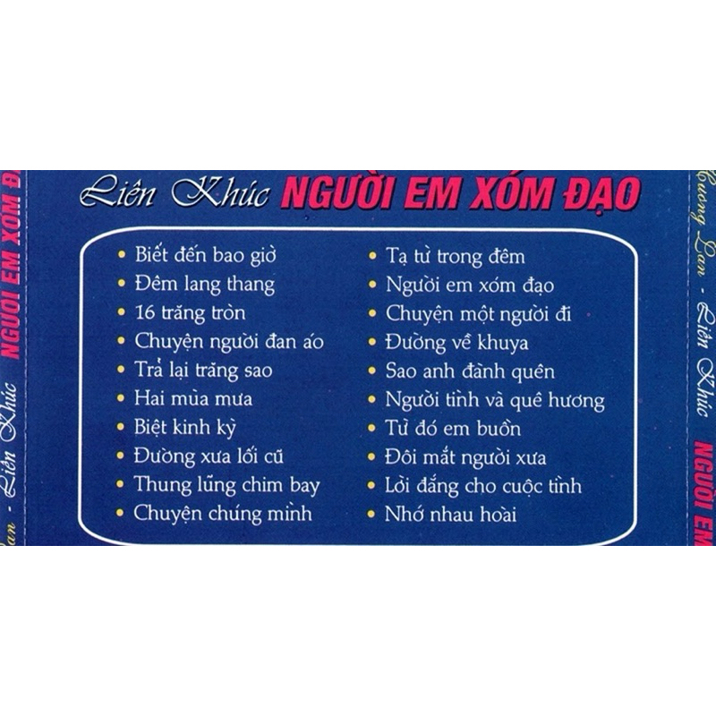 Băng Cassette Hương Lan - Liên Khúc Người Em Xóm Đạo