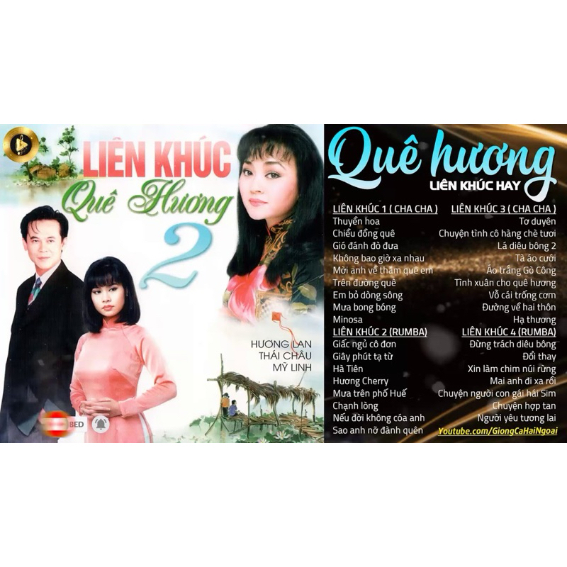 Băng Cassette Liên Khúc Quê Hương 2 - Thái Châu, Hương Lan, Mỹ Linh