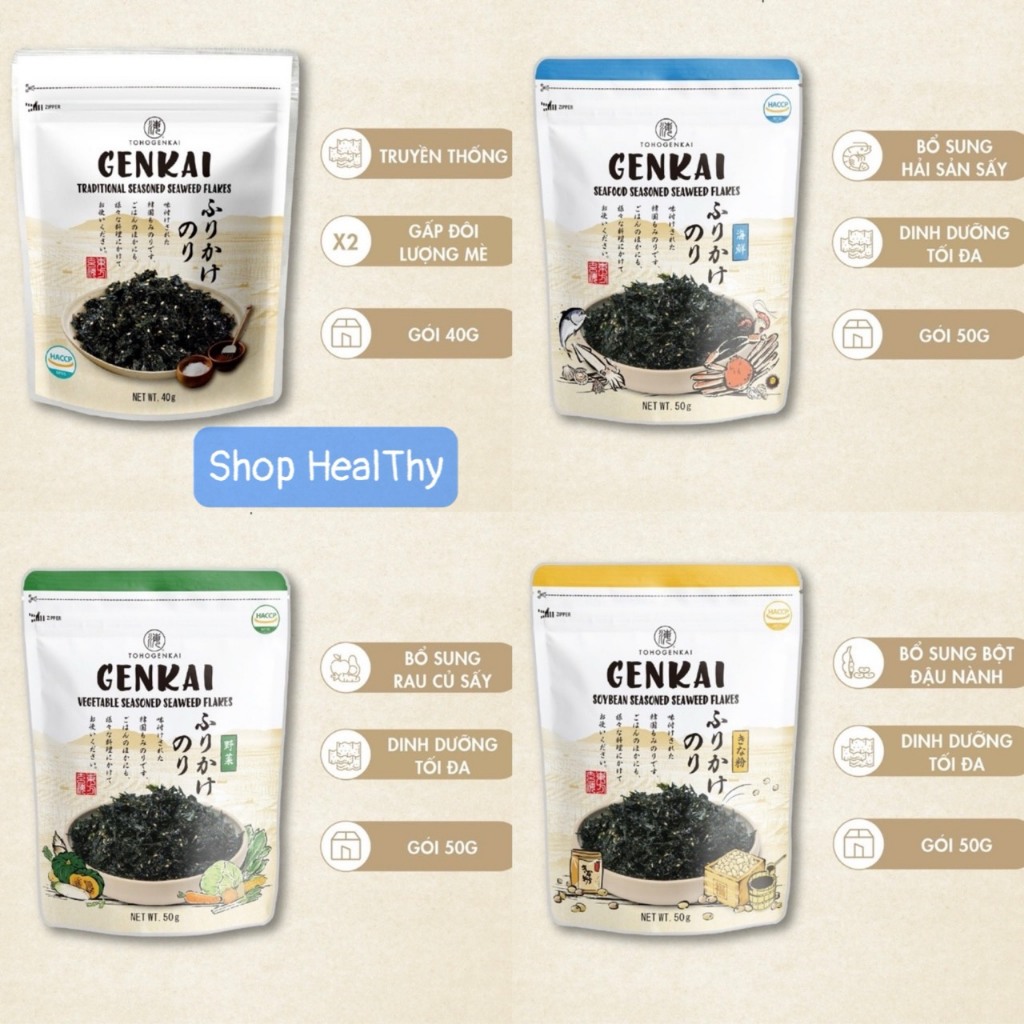 Rong Biển Trộn Cơm GENKAI Các Loại 40gr | Shopee Việt Nam