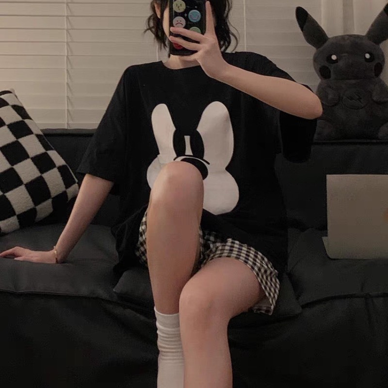 Đồ Bộ Nữ mặc nhà, đồ ngủ cotton 100% JULY -Sét bộ Mickey siêu xinh, dày dặn, hàn quốc mùa xuân hè mát mẻ