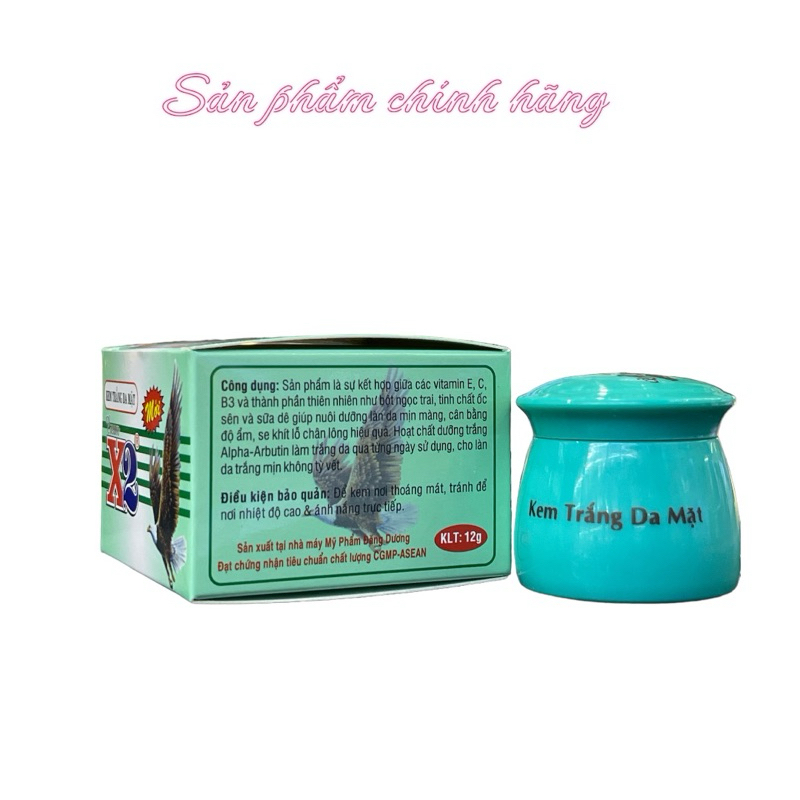 Kem X2 dưỡng trắng da mặt 12g