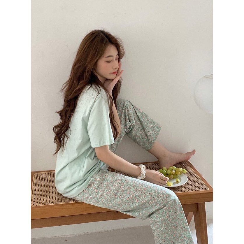 Quần dài nữ Baggy JULY, quần dài caro lưng thun Chất đũi