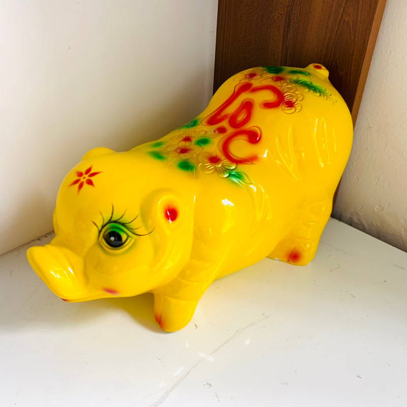 Heo đất,lợn đất,ống heo tiết kiệm ngọc trinh chữ Lộc (ảnh thật shop chụp)