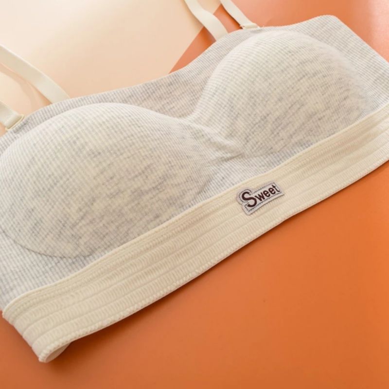 Áo lót mỏng, Áo quây chống tụt Sweet chất cotton không gọng ( Tặng kèm dây áo quai trong )