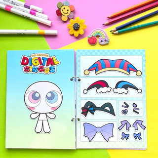 Đồ chơi bóc dán Búp bê giấy Rạp xiếc thú vị ( 3 mặt búp bê) - Búp bê giấy Pighandmade