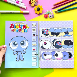 Đồ chơi bóc dán Búp bê giấy Rạp xiếc thú vị ( 3 mặt búp bê) - Búp bê giấy Pighandmade
