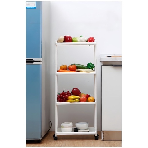Kệ Đa Năng - Kệ Để Đồ Nhựa Nhà Tắm, Phòng Ngủ, Phòng Bếp, Phòng Khách 2-3-4 Tầng Có Bánh Xe Di Chuyển Tiện Ích NHATOM