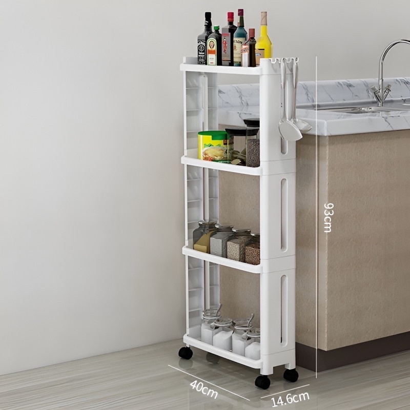 Kệ Đa Năng - Kệ Để Đồ Nhựa Nhà Tắm, Phòng Ngủ, Phòng Bếp, Phòng Khách 2-3-4 Tầng Có Bánh Xe Di Chuyển Tiện Ích NHATOM