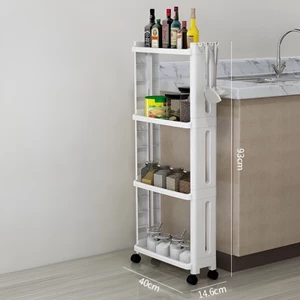 Kệ Đa Năng - Kệ Để Đồ Nhựa Nhà Tắm, Phòng Ngủ, Phòng Bếp, Phòng Khách 2-3-4 Tầng Có Bánh Xe Di Chuyển Tiện Ích NHATOM