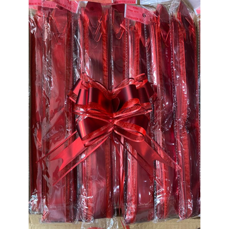 Combo 10 cái nơ rút (nơ chưa rút) trang trí mâm quả, giỏ quà | Shopee ...