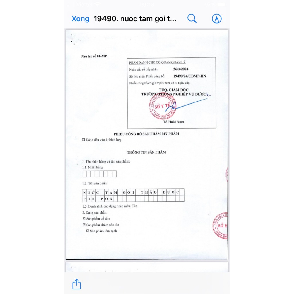 Nước tắm gội Thảo Dược Cao tự nhiên, hương thơm cỏ cây pon pon 230ml