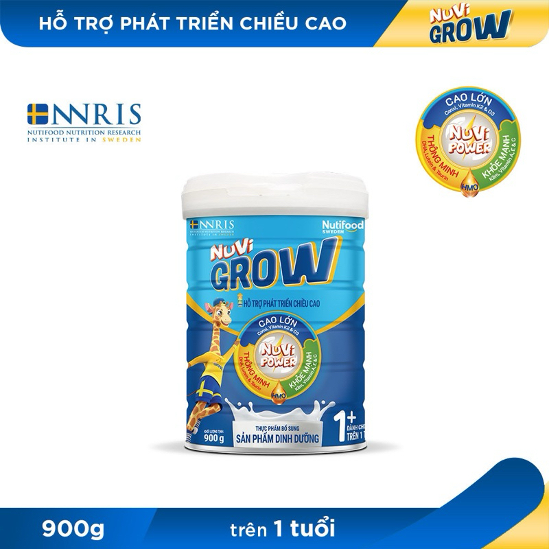 Sữa Bột Nuvi Grow Hỗ Trợ Tăng Chiều Cao 1+ Lon 900g | Shopee Việt Nam