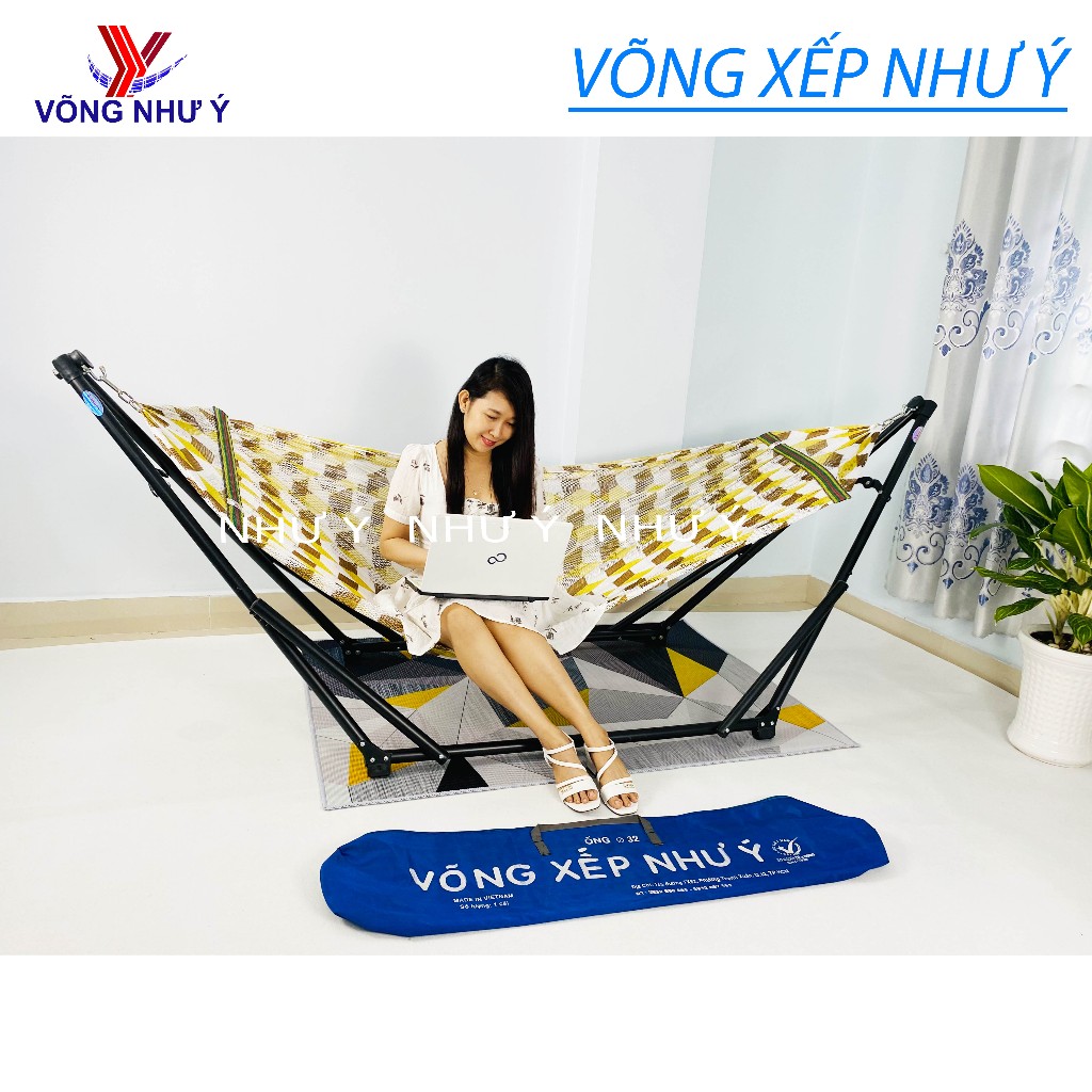 Bộ khung võng xếp và lưới võng cán thép Hàn Quốc Như Ý tải trong 250kg ...