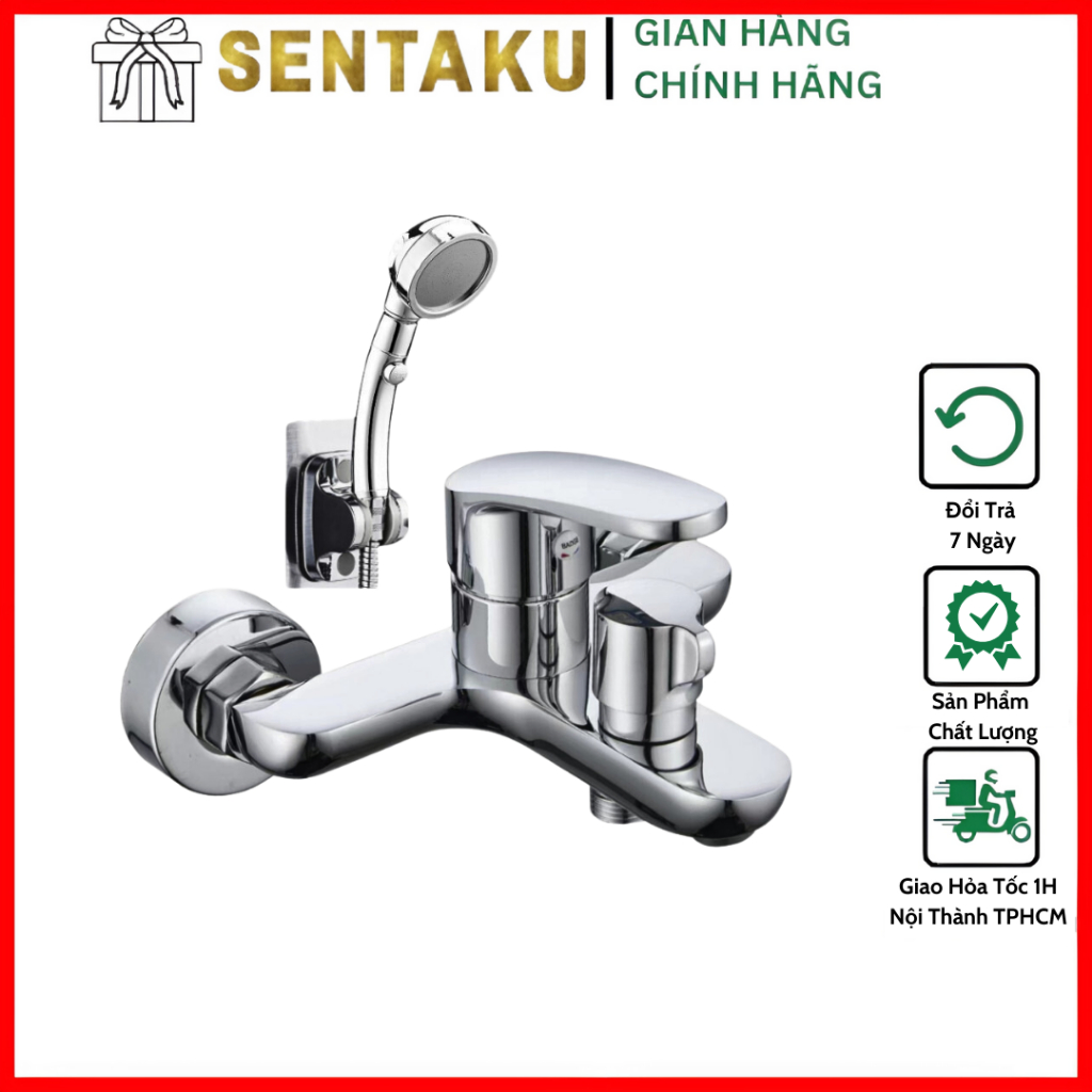 Bộ Vòi Sen Tắm Nóng Lạnh Đồng Thau SENTAKU BRASS SF300 Cao Cấp Sang ...